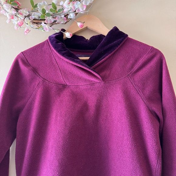 Prana Fleece Pullover with velvet collar size M - Picture 4 of 7